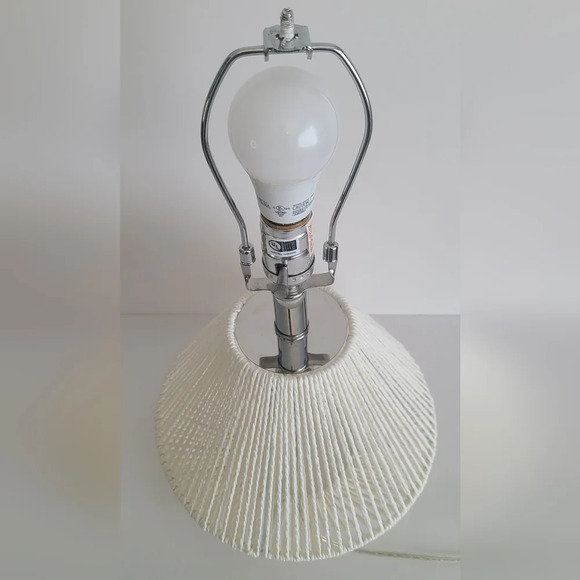 Retro Style‎ Table Lamp With Braided String White - Picture 4 of 6
